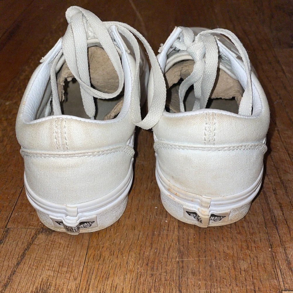 •VANS• OLD SKOOL LOW TOP LACE UP TRIPLE WHITE SNEAKERS VGUC SIZE 6.5 - Picture 9 of 9